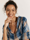 Linen V Neck Short Sleeve Shirt SIERRA