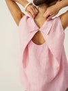 100% Linen Structured Collar Sleeveless Blouse BLAIR