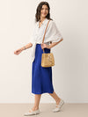 100% Linen Tie Hem Drop Shoulder Shirt XAVIERA