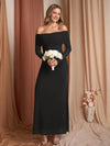 ANDREA™ - Women's Off-The-Shoulder Ruched Contrast Sequin Bodycon Dress