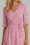 Annie| Elegant Tummy-Flattering Polka Dot Midi Dress