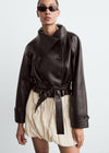 Lilith Leather Trench Coat