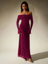 ANDREA™ - Women's Off-The-Shoulder Ruched Contrast Sequin Bodycon Dress