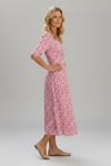 Annie| Elegant Tummy-Flattering Polka Dot Midi Dress