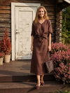 100% Linen Twist-Hem Batwing Top LAVENA