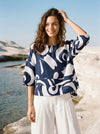 Linen Layered Asymmetric Top NOREEN