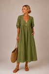 Madelon | Lace Linen Dress
