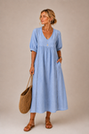 Madelon | Lace Linen Dress