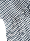 Linen Checked Long-Sleeved Top CAROLINE