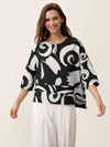 Linen Layered Asymmetric Top NOREEN