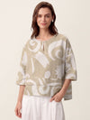 Linen Layered Asymmetric Top NOREEN