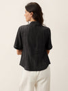 Lyocell Textured Stand Collar Shirt Jacket PHILIPPA