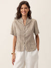 Lyocell Textured Stand Collar Shirt Jacket PHILIPPA
