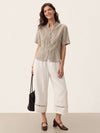Lyocell Textured Stand Collar Shirt Jacket PHILIPPA