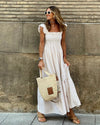 NANCY™ - Chic Retro Plaid Smocked Dress