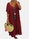 LINNEA™ – Soft Ruffle V-Neck Maxi Dress