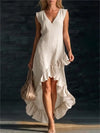 ROWAN | Sleeveless Maxi Dress with Ruffle Hem