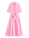 Margot | Short Sleeve Pocket Shirt Dress
